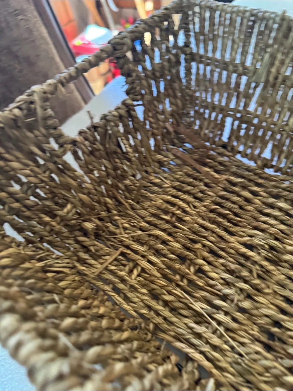 Natural Seagrass Woven Storage Basket - Neutral